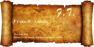 Franck Tamás névjegykártya
